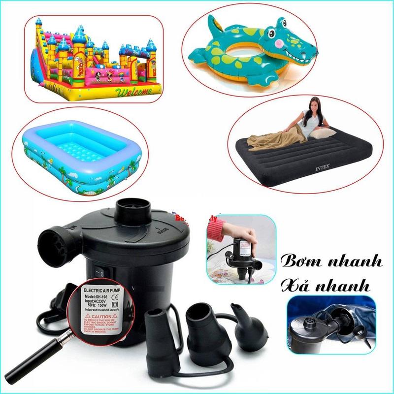 Bơm điện bể bơi HT 196 bơm siêu nhanh dùng để bơm bể bơi bóng bay ....v.v..