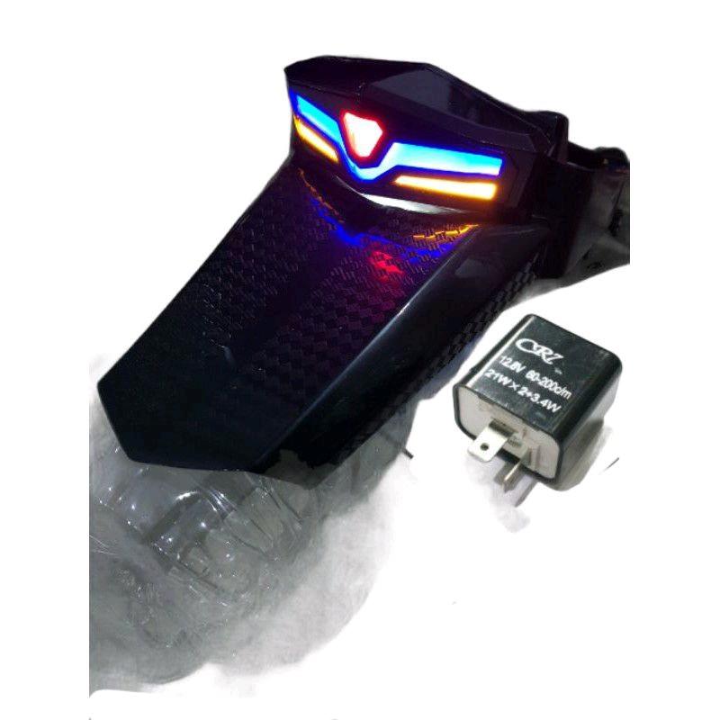 SPAKBOR BELAKANG CRF PLUS FLASER SEN /LAMPU STOP BELAKANG CRF 0