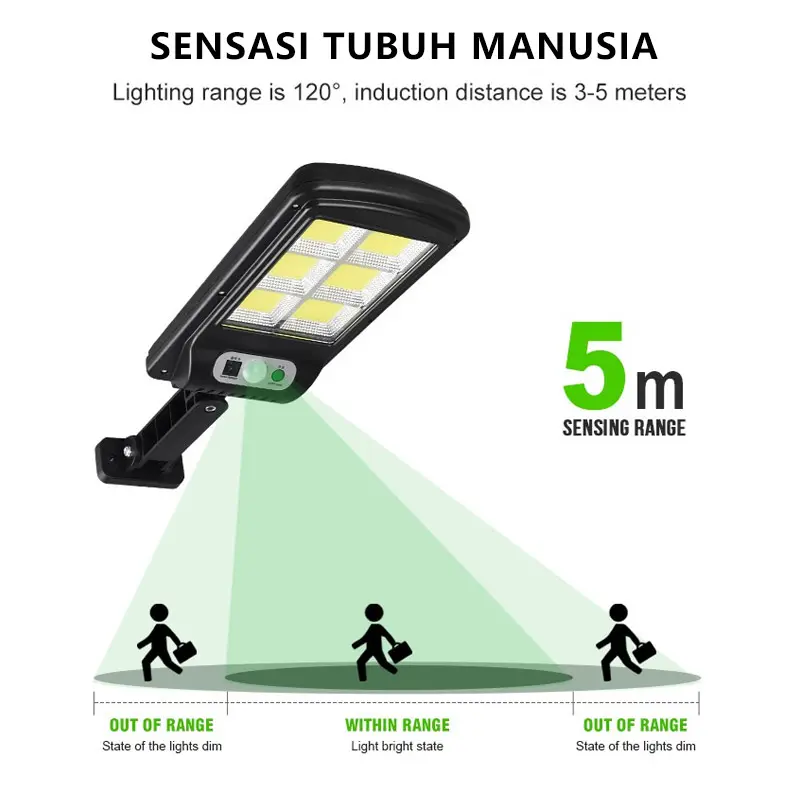 Lampu Jalan Tenaga Surya, Lampu Taman, Remote Control, Garansi 5 Tahun. Otomatis menyala saat gelap 6