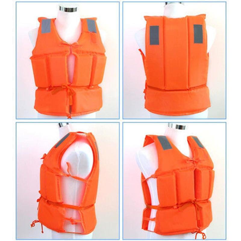 Product Introduction of New Orange Adult Childen Foam Flotation Swimming Life Jacket Vest With Whistle Boats Fishing Vest Swimming Drifting Vest 17