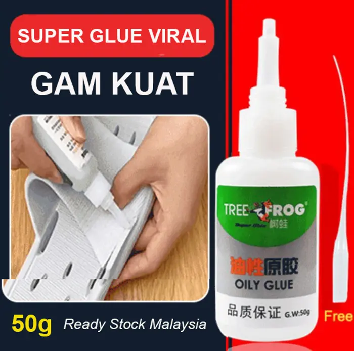 ORIGINAL Tree Frog Oily Glue Super Glue Strong Gam Katak Kuat 50G Original Multifunction Universal Adhesive