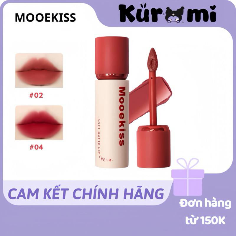MOOEKISS Son Mooekiss Không dính cốc bền màu tự nhiên Kỹ thuật khóa màu Son lì Son môi 6 Màu Có Sẵn 3g kuromi cosmetic