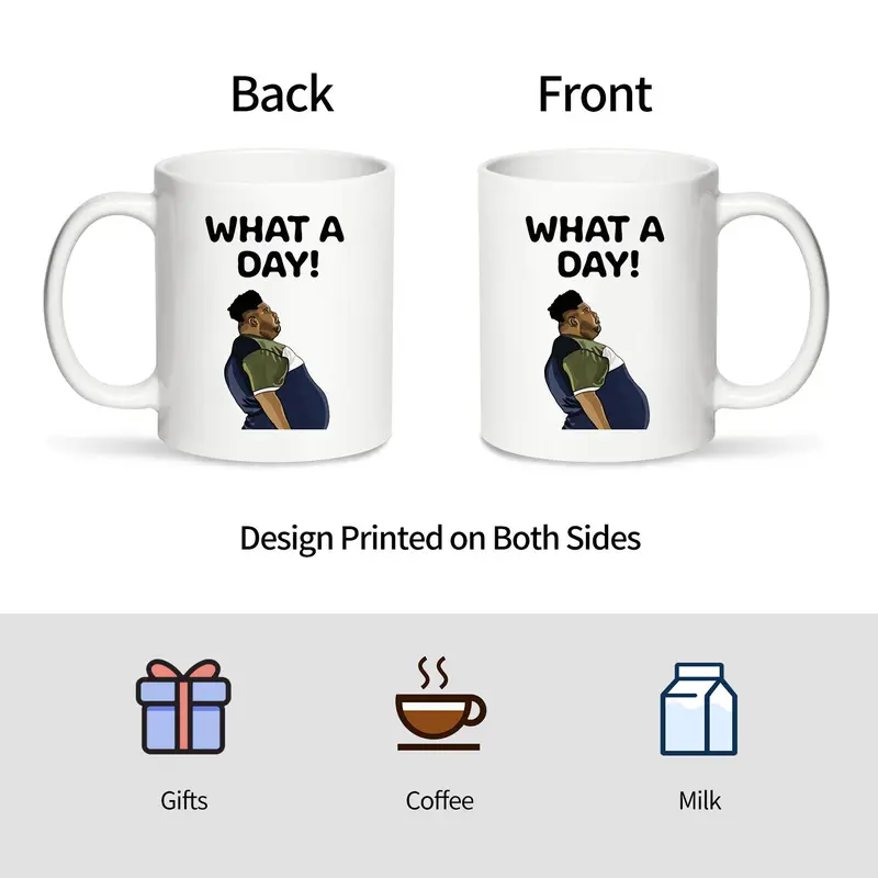 Funny Coffee Mug, 1 Count Ceramic Mug with Handle, Coffee Cup, Drinking Cup for Home Office Use, Gift for Friend & Family, Drinkware 3