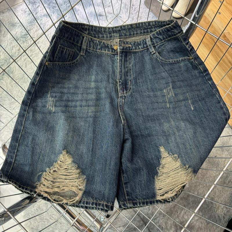 [Xả kho] Quần short jean ngố lưng cao bigsize - Dài 47cm