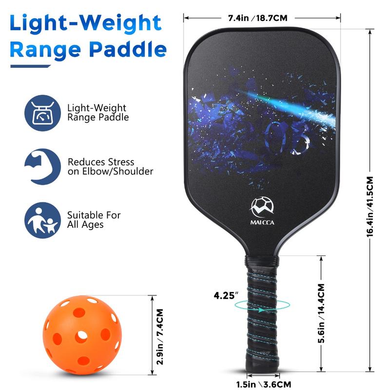 Product Introduction of Squash Racket  Pickleball Paddles USAPA Approved Set Rackets Honeycomb Core 4 Balls Portable Racquet Cover Carrying Bag Gift Kit Indoor Outdoor 8