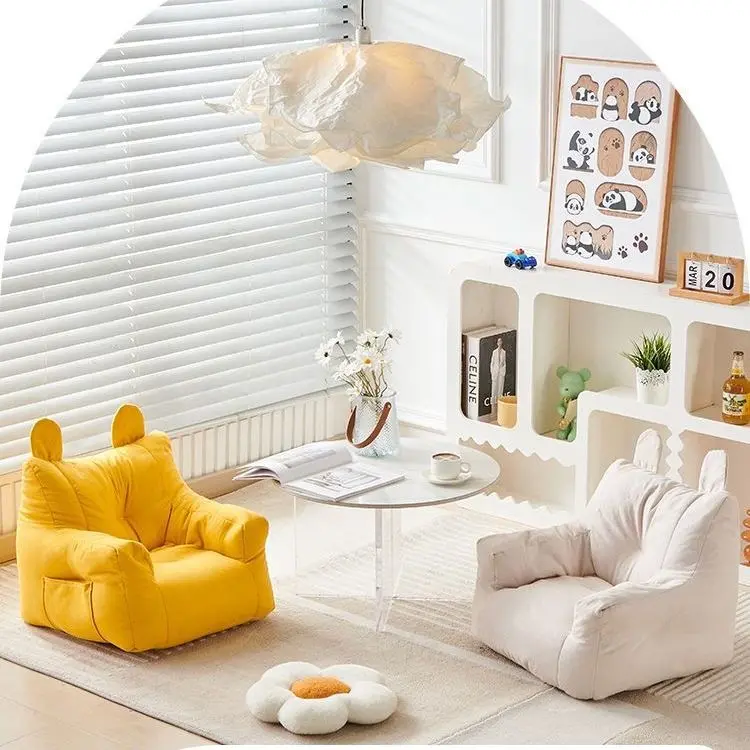 Ghế Sofa Trẻ Em, Góc Sách Đọc Sách, Móc Treo Lười, Ghế Ngồi Cho Bé Thiết Kế Dễ Thương Cho Bé Gái, Thích Hợp Cho Sàn, Phong Cách Ins, Chống Rơi, Thân Thiện Với Da Voi Dép Lê 2