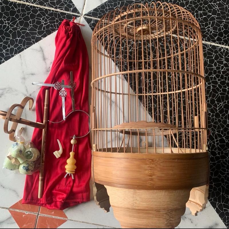  Combo lồng khuyên đầy đủ phụ kiện nan mau cho chim khuyên hút mật 