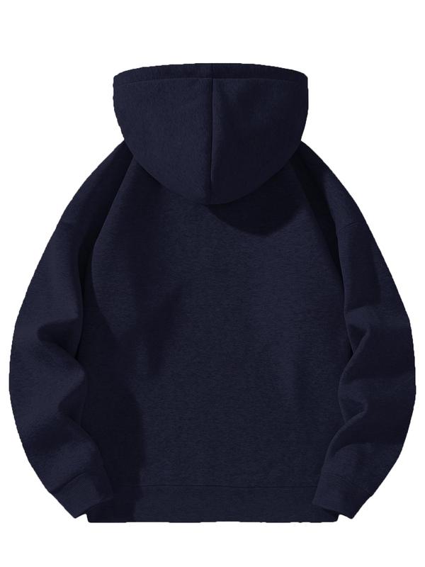 Two-Piece Set Men's Solid Drop Shoulder Zip Up Hoodie & Drawstring Waist Pocket Sweatpants, Casual Fashion Cozy Breathable Outfits for Daily Outdoor Wear, Men Clothes for All Seasons 4