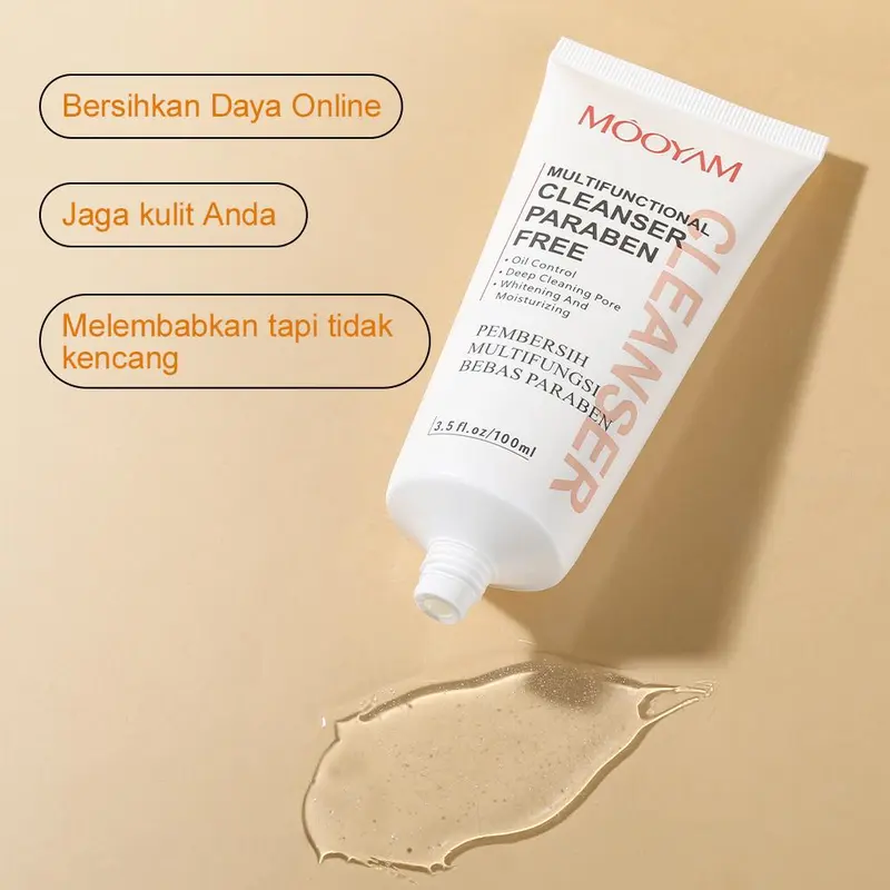 MOOYAM Multi-Fungsional Facial Cleanser 100g Wajah Cleansing | Low pH Gentle Cleanser | Paraben Free Acid Membersihkan Mencerahkan Pembersihan Bersihkan 1