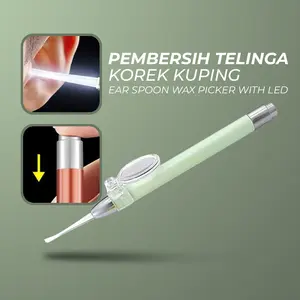 Alat Pembersih Telinga Korek Kuping Lampu LED Kaca Pembesar