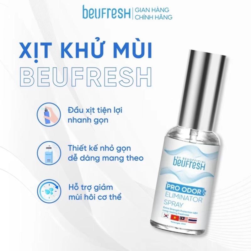 Xịt khử mùi toàn thân, lăn khử mùi BEUFRESH ngăn tiết mồ hôi, hạn chế mùi cơ thể 30ml 5