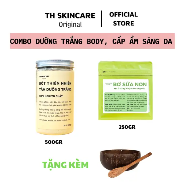 Combo 10: Bột thảo mộc 500g + Ủ bơ sữa non 250g Tắm trắng mịn da 0