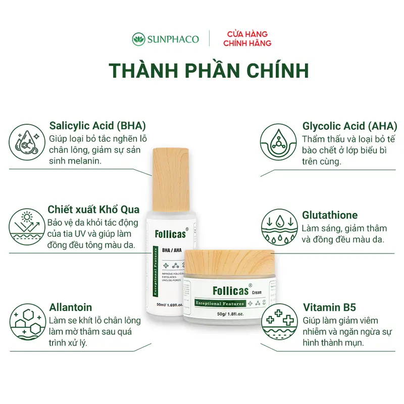 [Combo 2] Kem + Xịt Viêm Nang Lông Follicas Giúp Cải Thiện Thâm Mụn Lưng, Viêm Lỗ Chân Lông 2