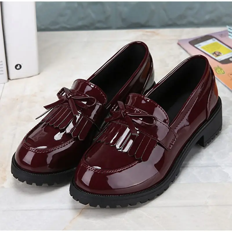 Sepatu Docmart Wanita Kasual Terbaru Glosy Hitam Sepatu Loafers Wanita Fashion Korea Terlaris Bisa Cod Karet Pesta Shoes Sneakers
