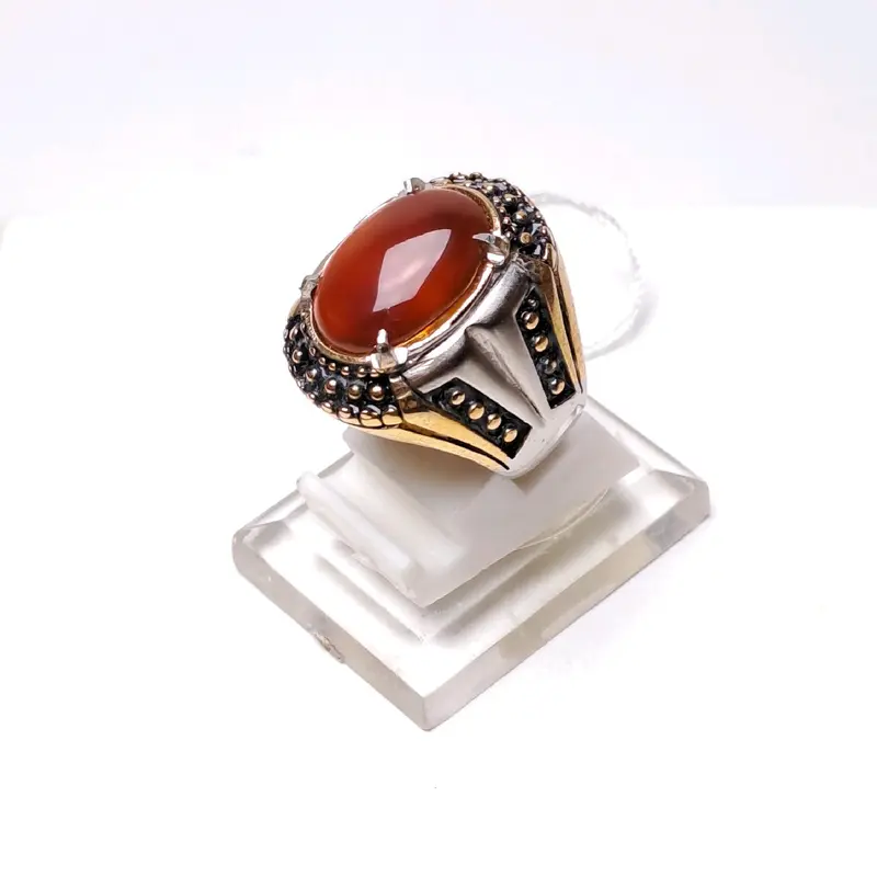 Cincin calsedony red barron pacitan (grade B) 1