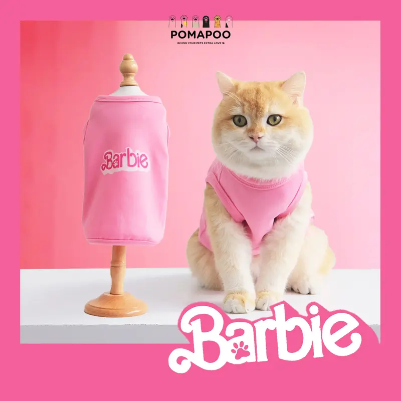 POMAPOO - Baju Kucing dan Baju Anjing Barbie dan Ken Tank 1