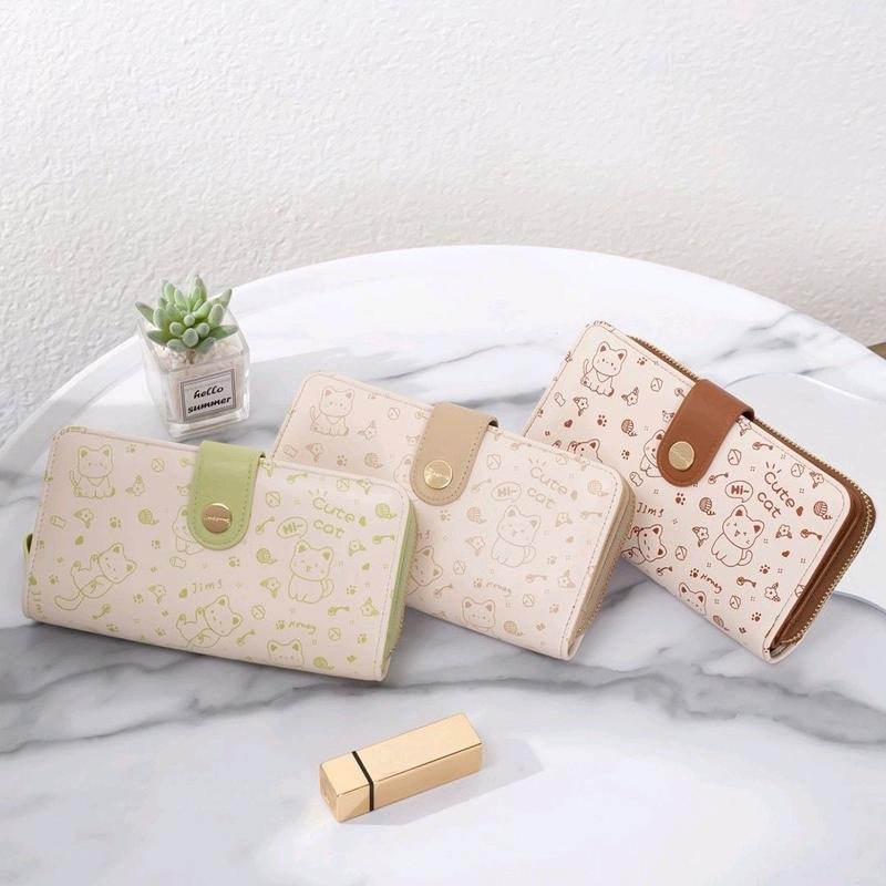 JIMSHONEY DOMPET PANJANG WANITA LALA WALLET Slot kartu kulit motif 1