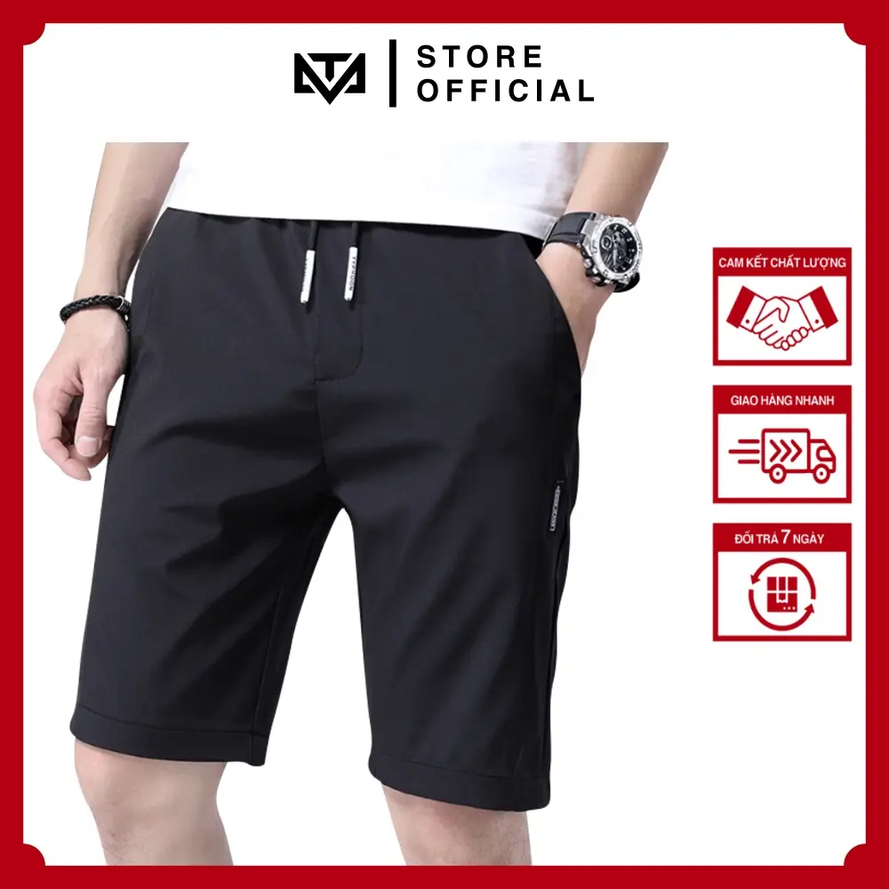 Quần short, quần đùi nam thể thao TOPMEN chất poly thể thao co giãn có dây rút dáng lửng Sport Thun Đồng Tập Thể Dục