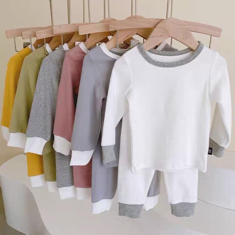 (Set 5b) Bộ dài tay   cho bé trai/gái chất Cotton tăm 0