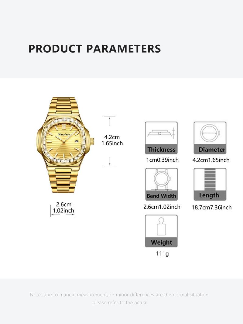 Product Introduction of Men's Business Fashion Round Dial Analog Quartz Watch, Fashion Watch for Party, Daily Clothing Decor, Trendy All-match & Exquisite Watch for Birthday Gift with Random Box 1