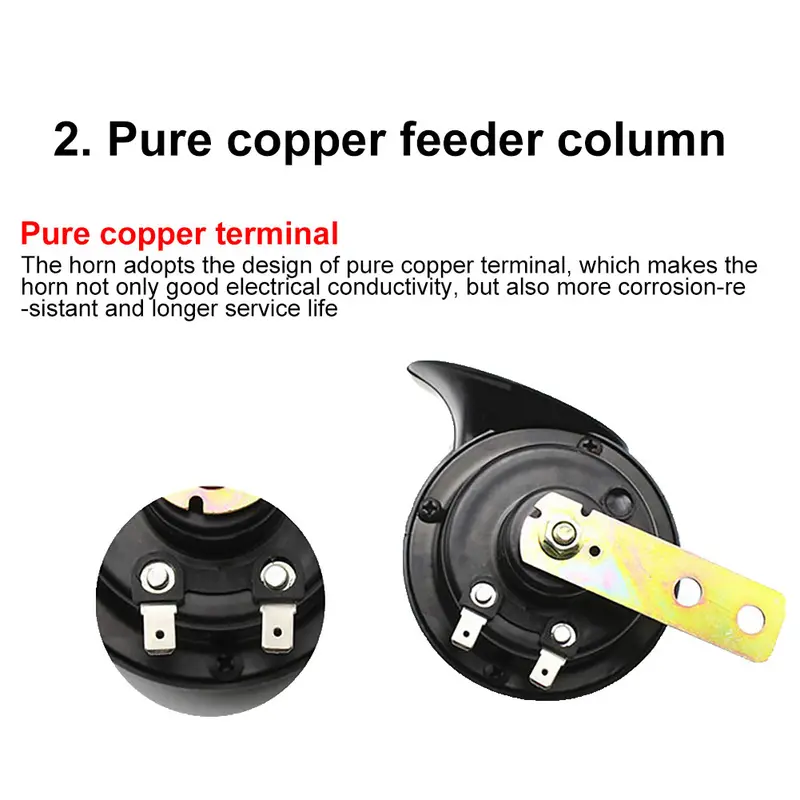 Còi ốc sên Điện, Dwugkgn-Cần sa dụng phổ thông cho xe máy, xe máy và xe tay ga, 12V, còi báo động siêu lớn 4