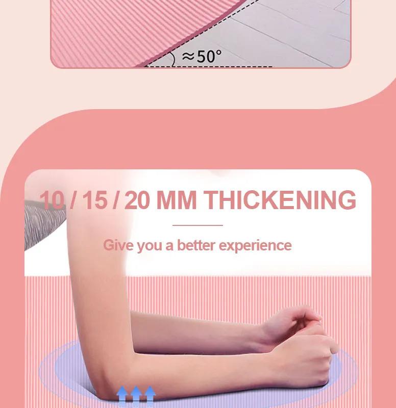 Product Introduction of 20MM NBR Yoga Mat Non Slip Thick & Soft Comfortable for Exercise 2