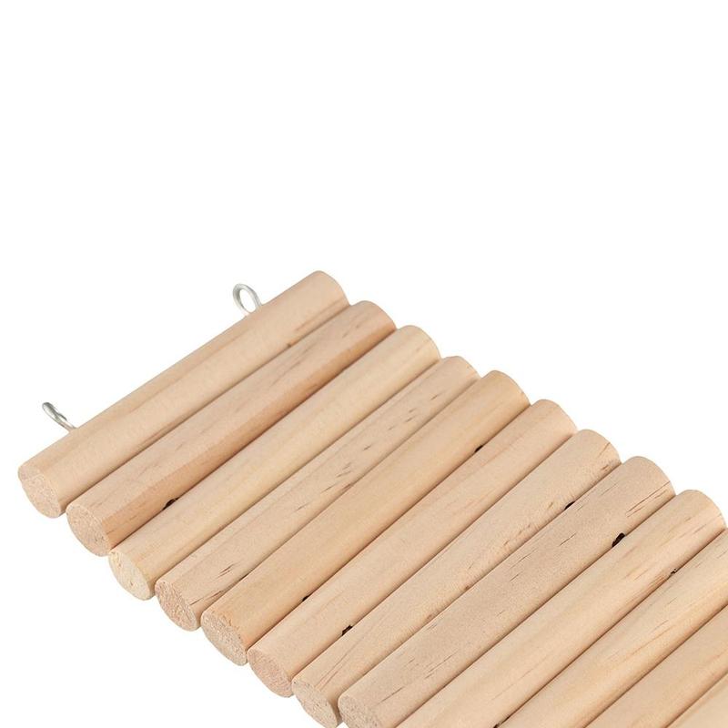 Product Introduction of TONMA Fence Bundle Wooden Hamster Climbing Ladder Bendable Multifunctional Hamster Suspension Bridge Cage Decoration Wire Series Connection Hamster Habitat Toy Chinchilla 10
