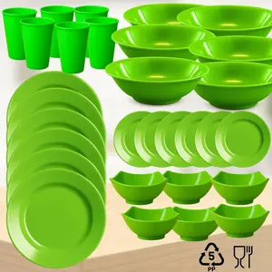 SET 30 PCS ALAT MAKAN 6 PCS PIRING BESAR 6 PCS PIRING KECIL 6 PCS CANGKIR MINUM 6 PCS MANGKOK BESAR 6 PCS MANGKOK KECIL