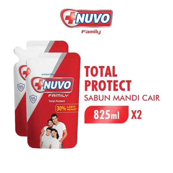 [DAPAT 2] Nuvo Family Sabun Mandi Cair Merah Total Protect Pouch 825 ml 825ml 1pcs 2pcs dbb 0