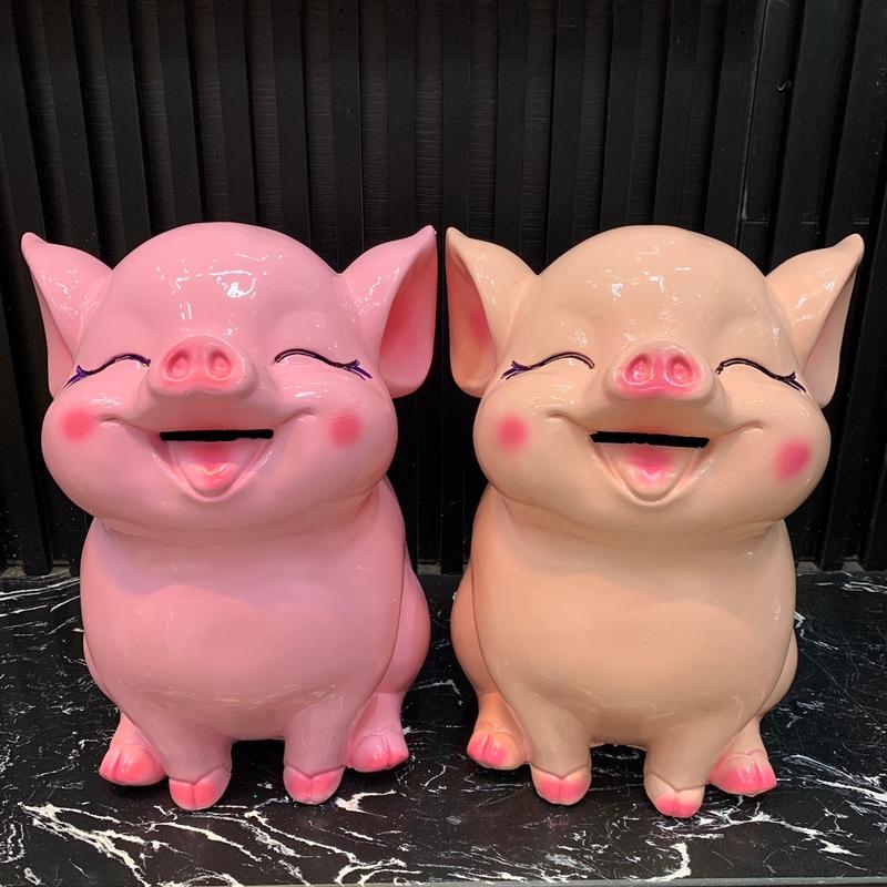 Heo HOT 3D Size Đại (BẢN NEW) tai vểnh lợn ngậm tiền tiết kiệm, trang trí, quà tặng Heo Đất Nhà Tây Ống Heo Ống Tiết Kiệm Đựng Tiền