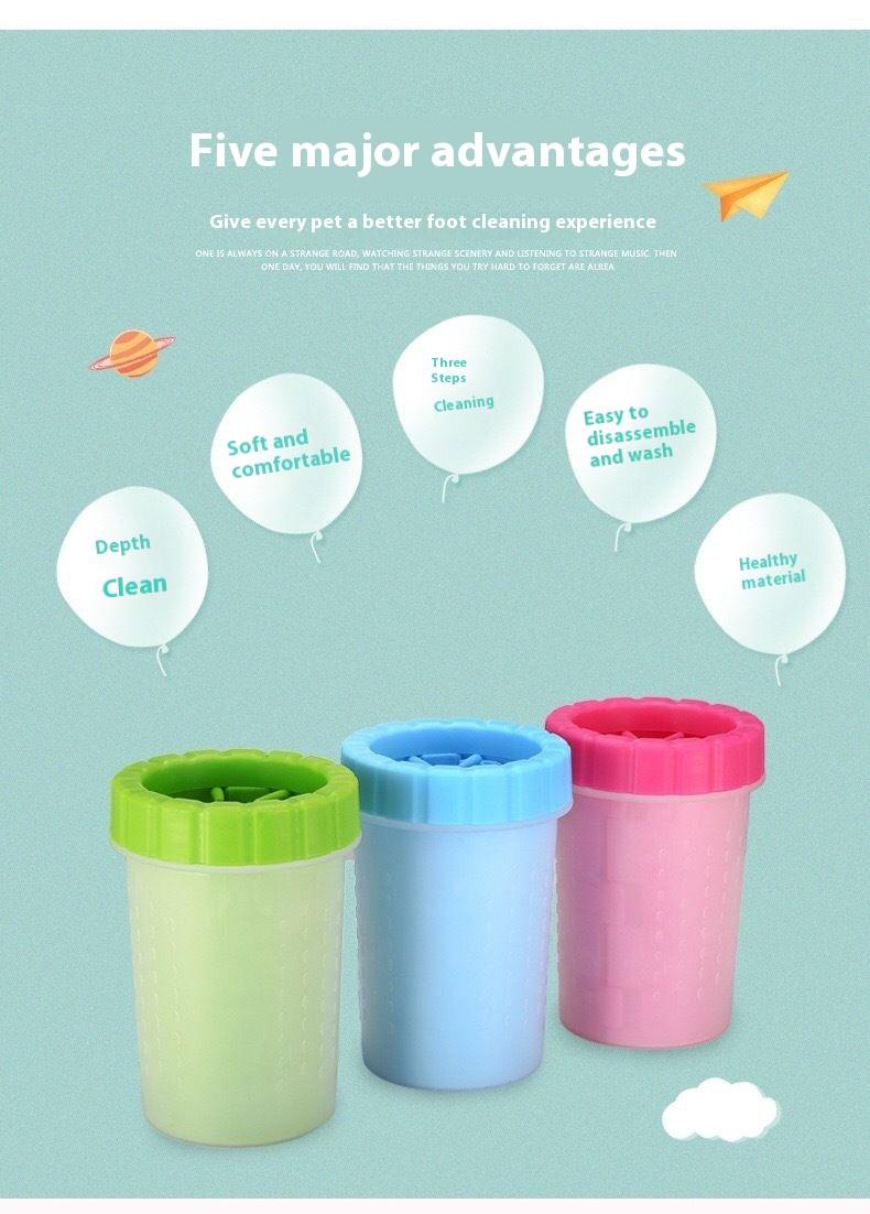Product Introduction of Pet Foot Washing Cup Dog Foot Massager Teddy Dog Bath Beauty Pet Cleaning Wipe-Free Automatic Foot-Washing Machine 3
