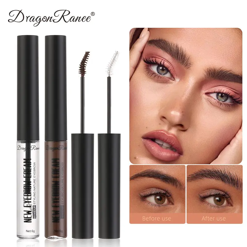 Eyebrow shaping liquid fixed makeup waterproof sweat-proof smear-proof makeup styling liquid beginner colorless eyebrow cream transparent