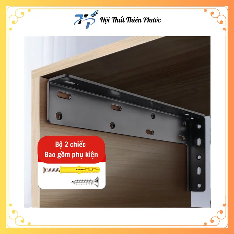 Bộ 2 Thanh Treo Kệ Bếp, Kệ Tivi, Giá Treo Lavabo Chữ L Kích Thước 23-32-43cm 2