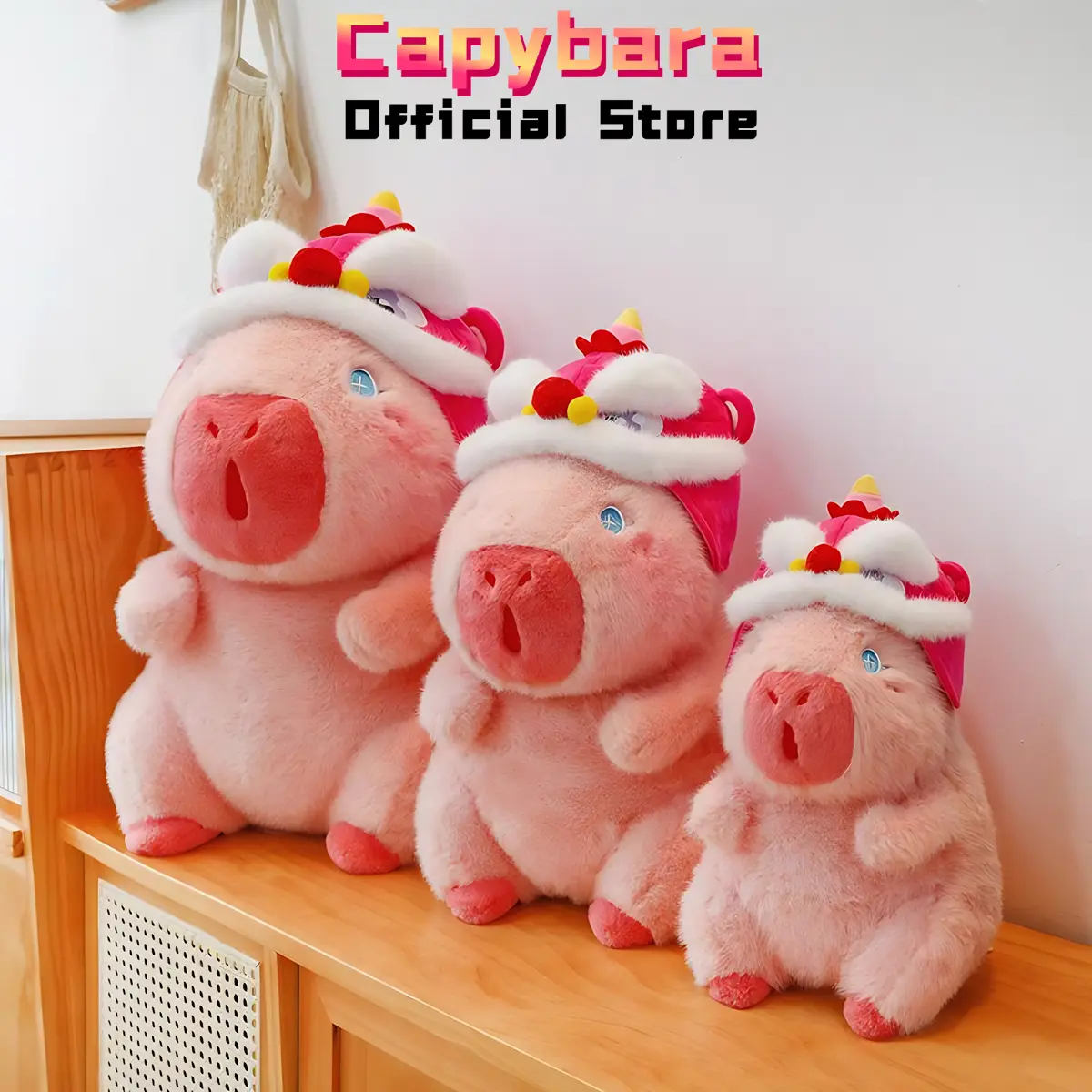 Đồ Chơi Nhồi Bông Capybara 50CM Màu Hồng - Ba Lô Trên Búp Bê Sang Trọng Có Thể Tháo Rời - Toy