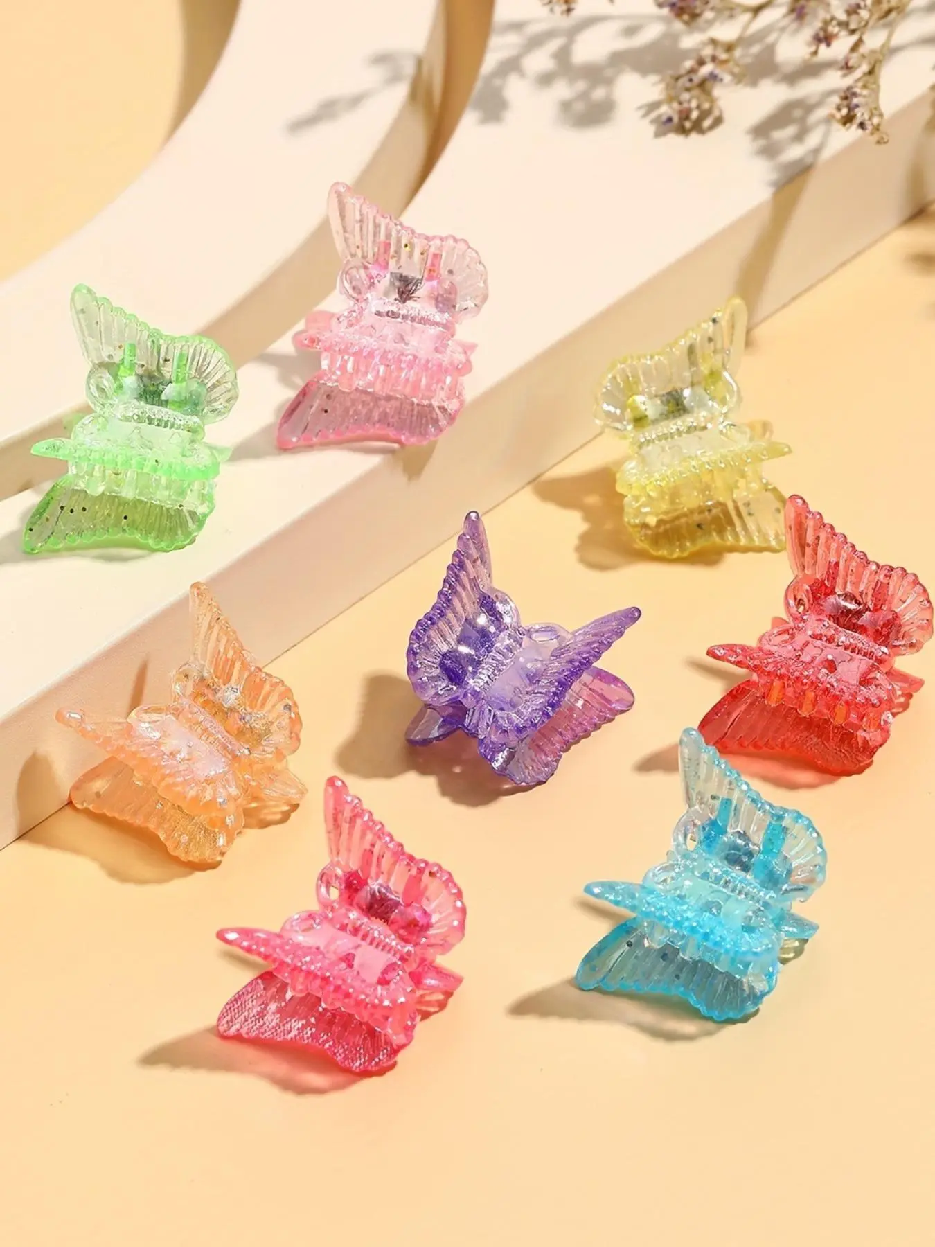 Cute Multicolor  Butterfly Design Hair Claws, 2024 New Style Colorful Mini Hair Claws, Fashion Hair Accessories for Girls & Women Hairstyles Ideas