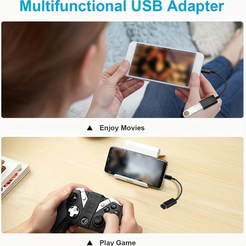 USB-C to USB Adapter, USB-C Male to USB-A Female Adapter, USB-C OTG Cable, Compatible with Pro/Air 2019 2018 2017, S20 S20+Ultra Note 10 S9 S8 3