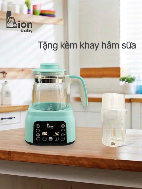 TẶNG KHAY HÂM SỮA  Máy đun và hâm nước pha sữa Lion baby bảo hành 18 tháng