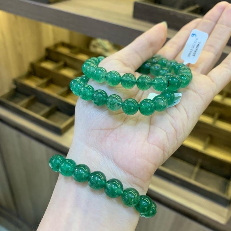 Product Introduction of Vòng chuỗi đá Thạch Anh Dâu Xanh size hạt 8mm đeo tay nam nữ 9