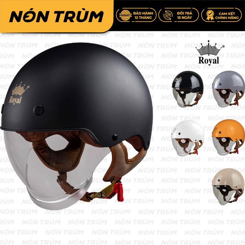 Nón Trùm Royal M239 Mũ Bảo Hiểm Nửa Đầu Có Kính Âm Size M L Xl Xxl Chính Hãng Cho Nam Và Nữ Đi Xe Máy Helmet