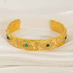 Gelang Tangan Corak Putar, Untuk Wanita, Gelang Genggam Terbuka, dengan Berlian Langit Berbintang, Barang Kemas Bangles Bracelets Jewelry