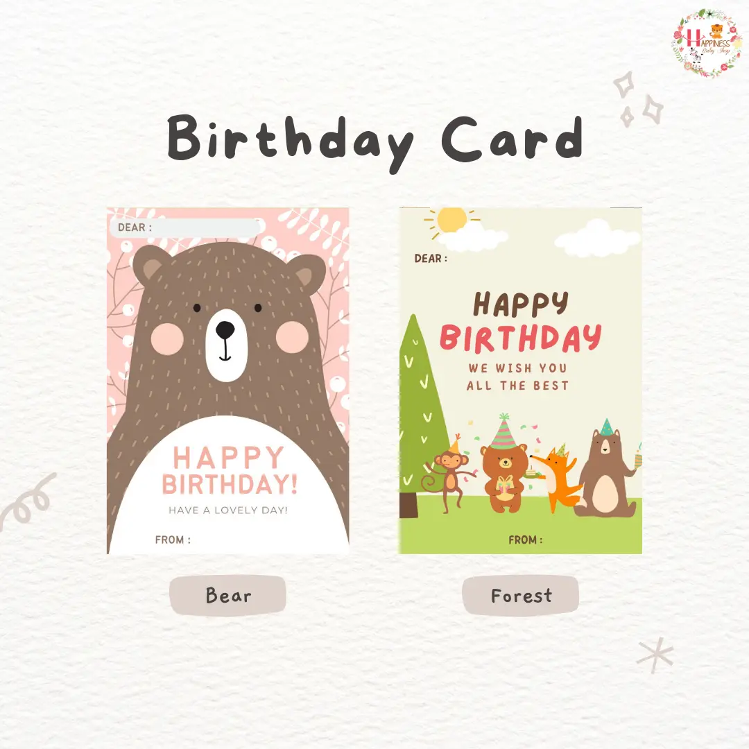 Kartu / Sticker Ucapan Ulang tahun / Birthday Card Decoration Colorful