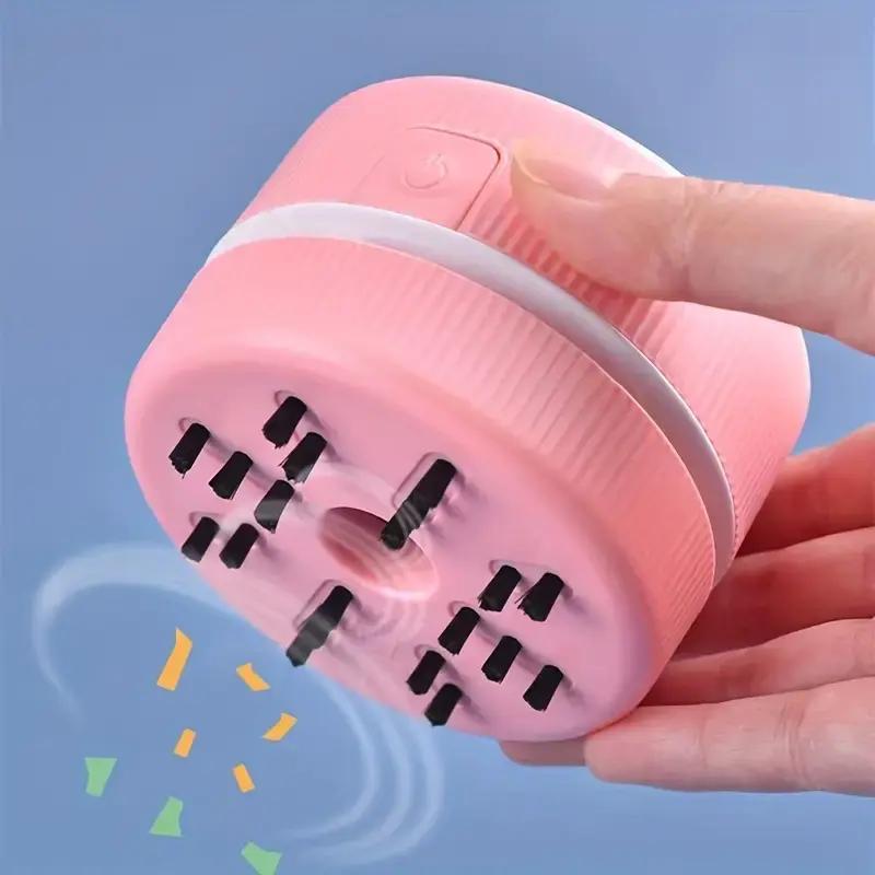 Product Introduction of Portable Mini Desktop Vacuum Cleaner, 1 Count Battery Powered Keyboard Cleaner, Desktop Cleaning Tool for Home Office, Gift for Friends 2
