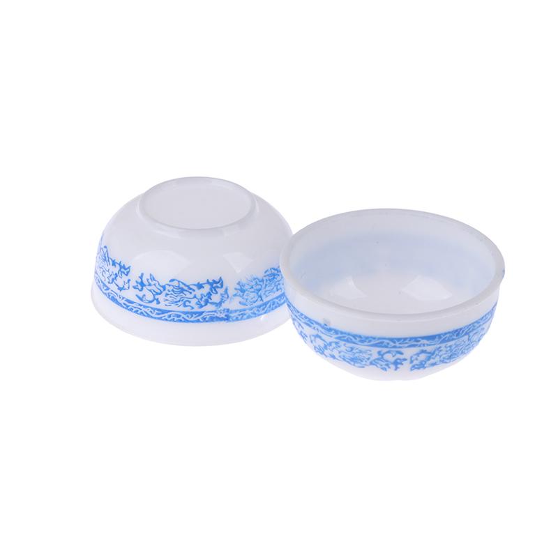 Product Introduction of 2Pcs/Set 1:6 Dollhouse Miniature Retro Bowl Blue and White Bowl Tableware Kitchen Model Decor Toy Doll House Accessories 15