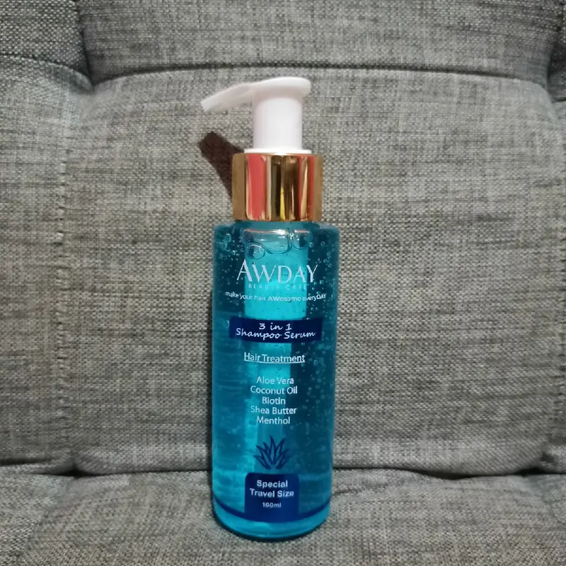 READY! Awday Shampoo serum 3in1 250ml & 100ml shampoo awday hair treatment Haircare Rontok Menthol Conditioner Biotin Ketombe Perawatan Sampo Extract Vitamin Melembutkan 5