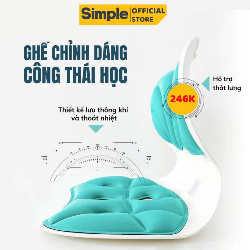 Ghế Chỉnh Tư Thế Ngồi Công Thái Học [HÀNG CAO CẤP] , Chống Gù Lưng, Ghế Văn Phòng Giúp Ngồi Thẳng Lưng Phù Hợp Trẻ Em, Sinh Viên, Người Đi Làm