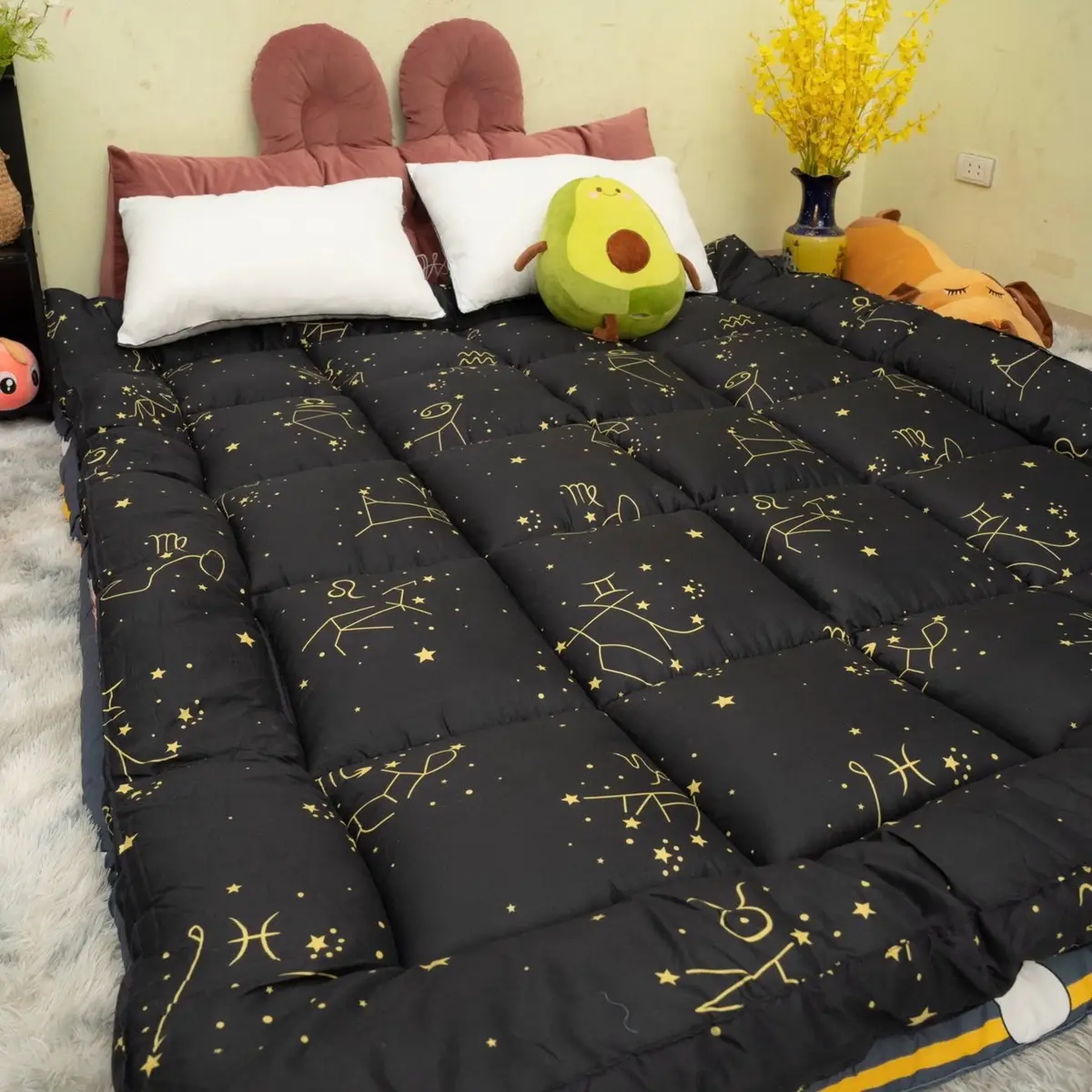 (Giá sốc) Nệm Topper dày 6-8p Cao Cấp Tiện nghi khi không sử dụng - 1