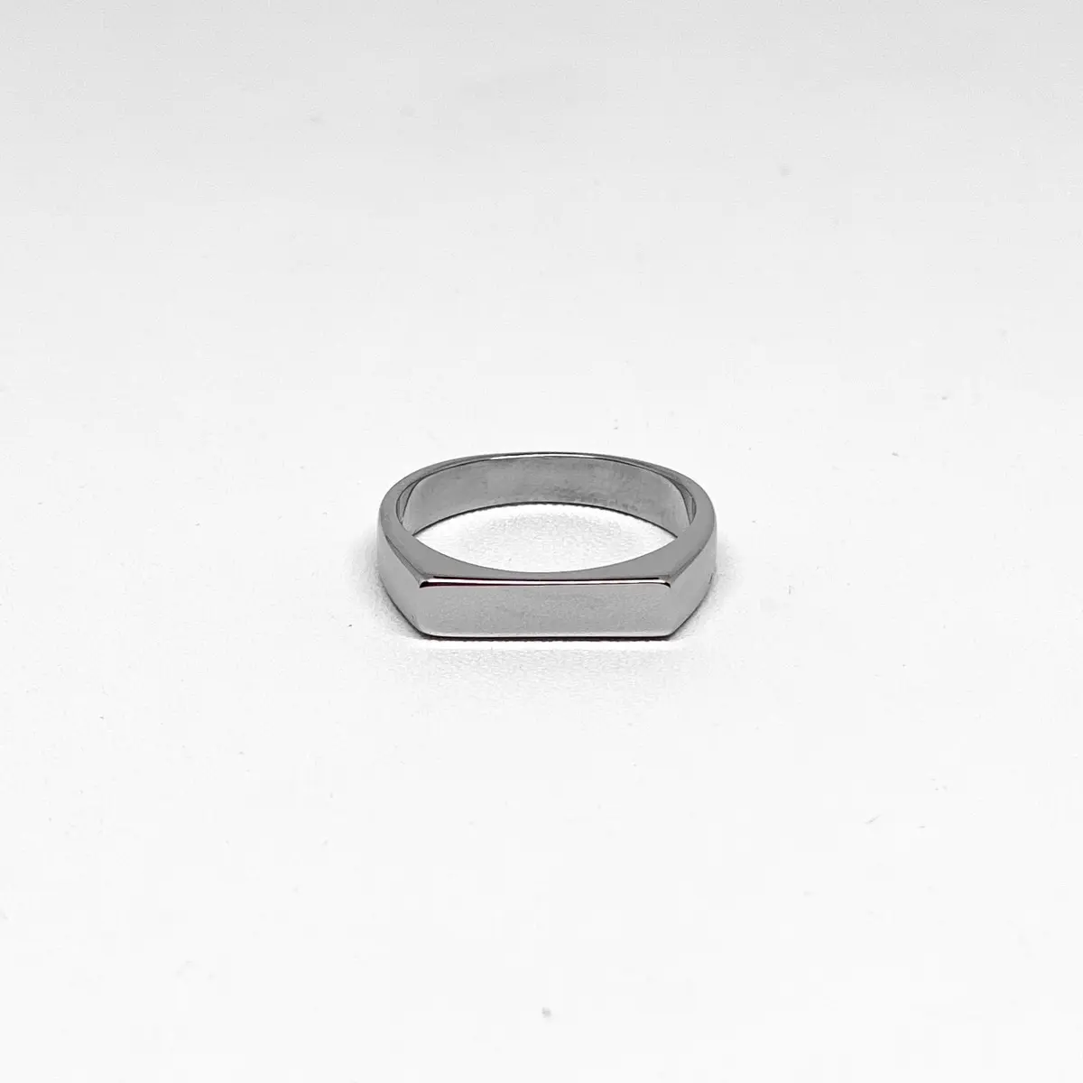Neverade - Plain Tiny Rectangle Ring - Cincin Stainless Steel