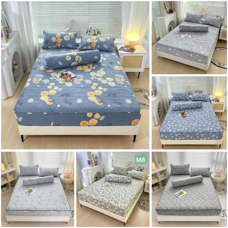 BỘ 1 GA 2 vỏ gối GỐI COTTONG ĐŨI HÀN trần bông mềm mại đa dạng bền nệm mát dệt phẳng giặt máy trải giường khăn trải giường & vỏ gối chiếu điều