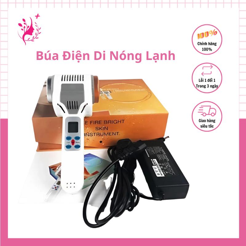 Búa Nóng Lạnh Vàng Cao Cấp - Điện Di Tinh Chất 2 Đầu Dùng Trong Spa Thẩm Mỹ Viện - Bảo Hành 6 Tháng Skincare