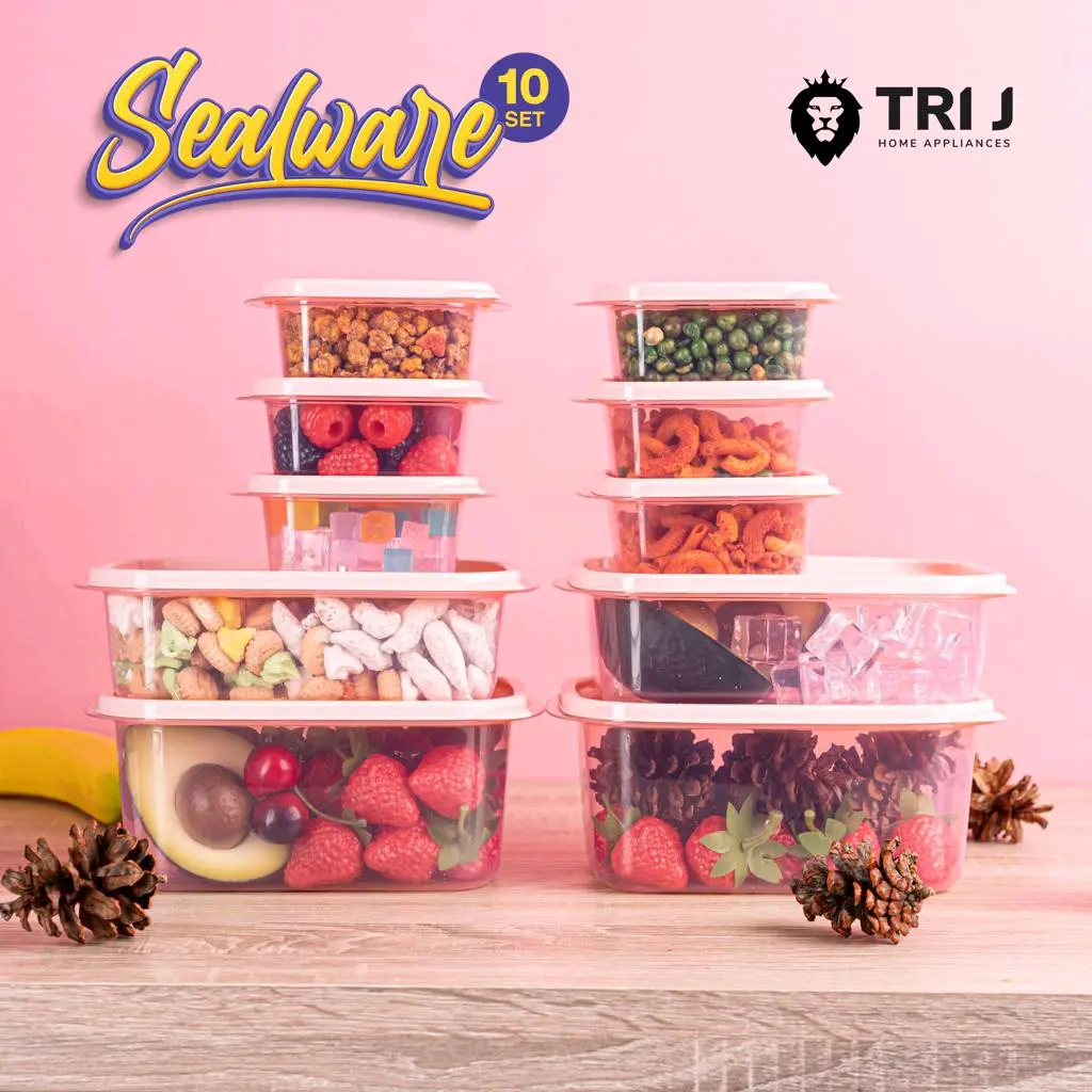 Toples Sealware 10 set Warna - Wadah penyimpanan Makanan 10pcs